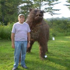 Scary bear meets Bob Poulin