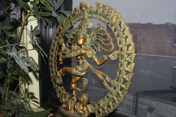 Siva Nataraja watches over the At Om studio from a lofty perch
