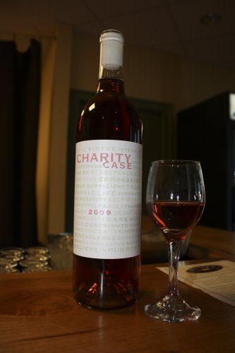 Charity Case, a sweet rosé wine; $15 from every case sold locally will be donated to the New Hampshire Food Bank.
