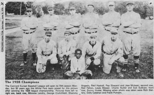 In honor of baseball's opening day, we dug up this photo of the 1928 championship team from the Concord Sunset Baseball League. I just picked up Pep Shepard for my fantasy team!
