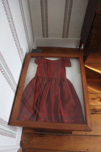 This dress may have been worn by Franklin Pierce. It was common for young boys to wear dresses in the 1800's.