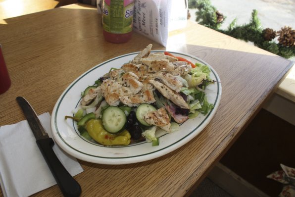 The grilled chicken salad. How many chickens do you think it took to make that thing?