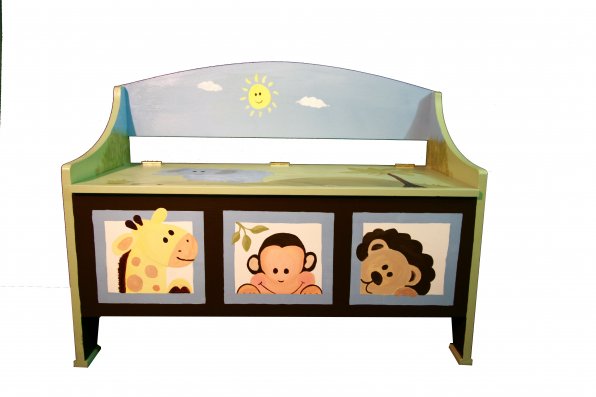 This storage bench, designed by Jenn Mazzei, is one of many items up for auction at the annual Friends Program auction.