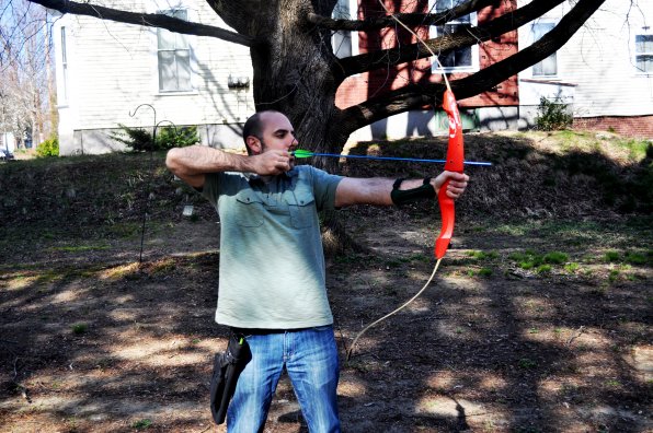 Keith gets in on the archery action.