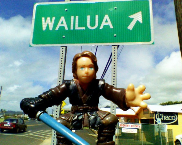 Anakin on an adventure in Hawaii. Watch out for hot lava!