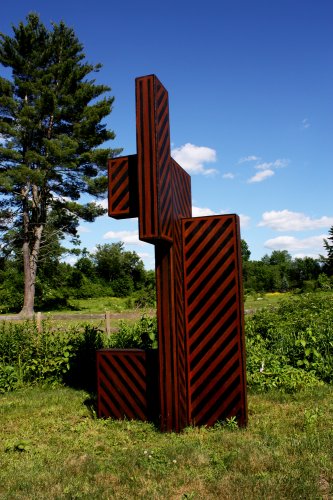 “Black Stripes,” made from steel and automotive primer by Matt Harding.