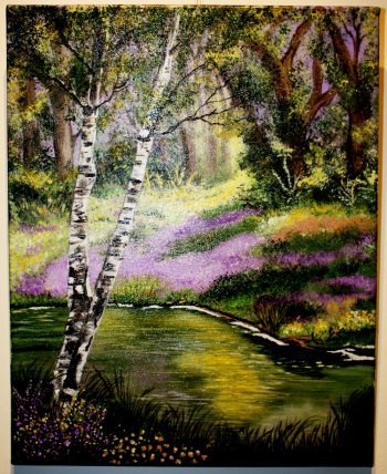 “Colors of Spring,” an acrylic painting by Eloise Frank.