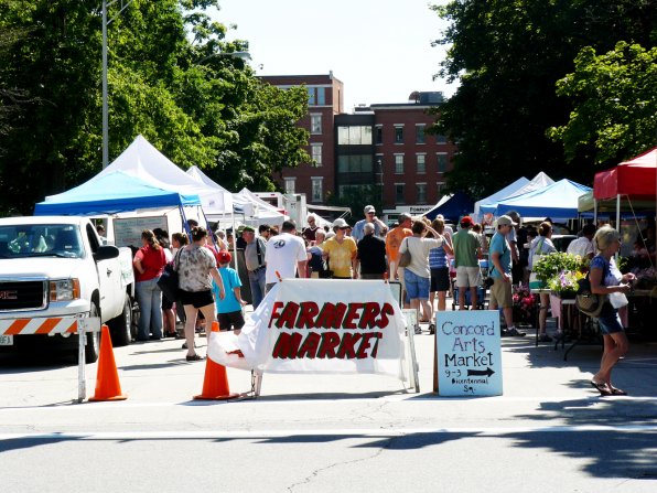 The Concord Farmers Market takes over Capitol Street every Saturday in summer.