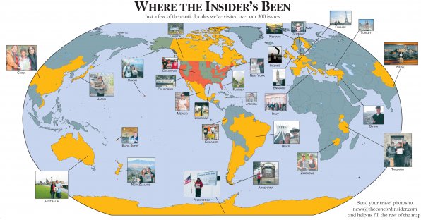 Send your travel photos to <a href="mailto:news@theconcordinsider.com">news@theconcordinsider.com</a> and help us fill the rest of the map!