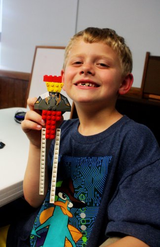 <em>Matthew Drews, 7</em><br /><br />Matt made a robot with the longest legs in town – that thing can really move!