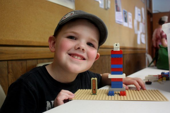 <em>Jonathan Bateman, 5</em></p><p><br />It was Jonathan’s first time at Lego Club, and he made a sweet desert dinosaur robot. “It’s going really good,” Jonathan told us. “Look how tall it is!”