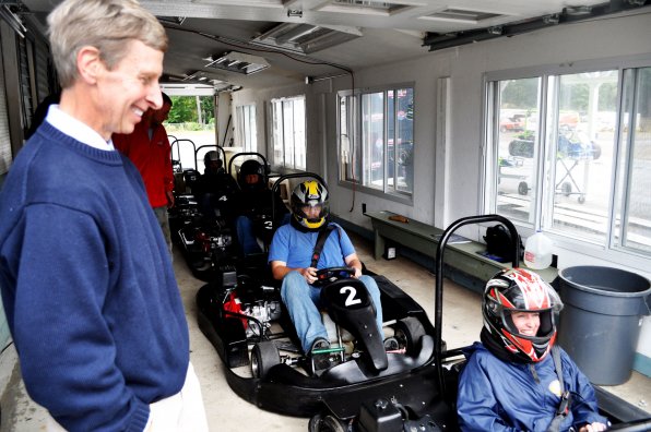 Here’s Governor Lynch realizing he made the right decision by pulling out of the race. Look how natural I look in that go-kart! By the way, he doesn’t look too injured in this photo, does he?