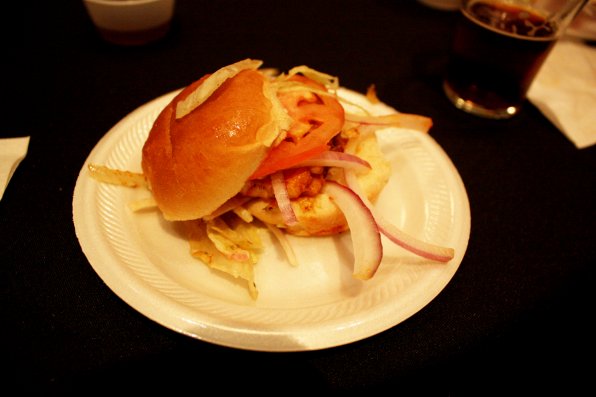 The blackened swordfish slider from Makris Lobster and Steak House was the best thing we ate at the Taste of Concord.