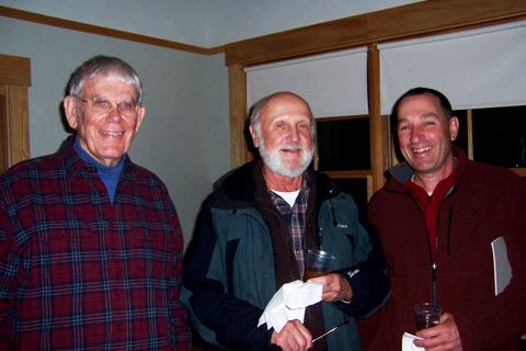 (Left to right): Dr. Robert S. Fay, Hal Busch (New Hampshire Audubon’s 2010 volunteer of the year) and Robert Vallieres, the 2009 winner.