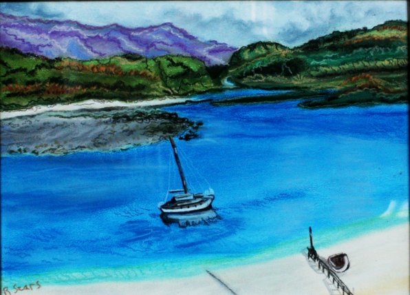 “Boat in Water, Scotland Inlet,” Ruth Sears.