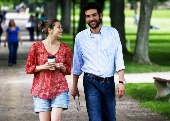 Elizabeth Olsen and Josh Radnor in Liberal Arts, playing during the SNOB Film Festival.