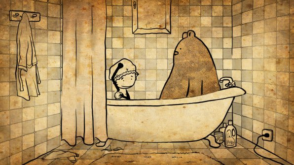 Strange bathfellows in Polish animated short <em>Bear Me.</em>
