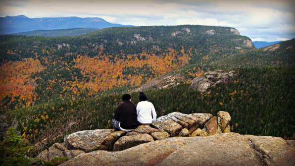 Janelle Mylott and Dan Szczesny take in fall foliage from a unique perspective.