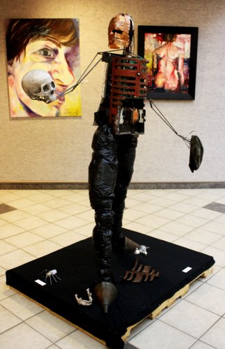 A Shakespeare-inspired sculpture by student Max Miller.