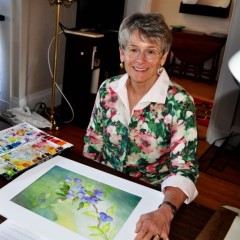 Mary Ruedig’s watercolors are up for grabs at this year’s auction