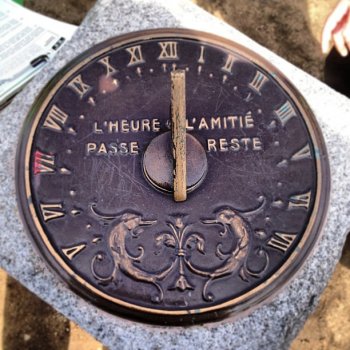 8.  The Christa McAuliffe Elementary School has this sundial in its play yard! !