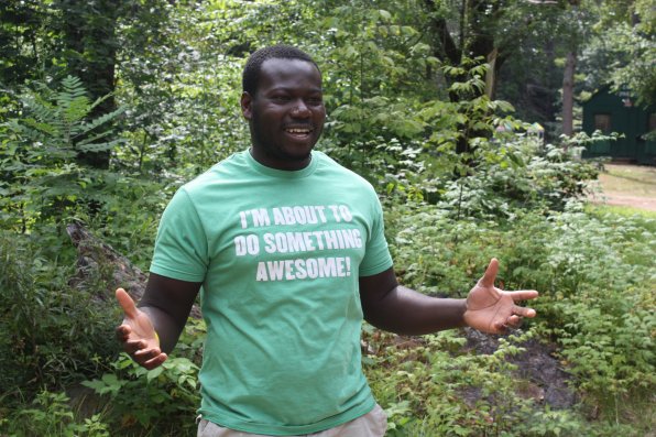 Assistant director Bennett Nugba’s shirt doesn’t lie – every day at Camp Spaulding is something awesome.