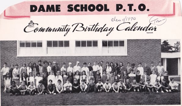 A 1970 Dame School calendar.