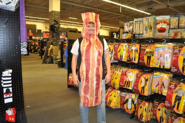 This is Tim as a giant piece of Bacon. Why? Because bacon is never a bad idea.