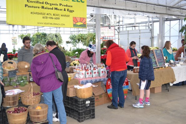 The winter farmers market was abuzz on Saturday with customers buying up recently picked veggies, soups, baked beans and our favorite, fresh donuts.
