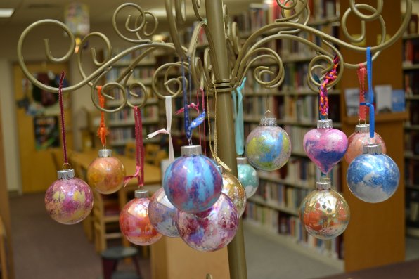 A collection of colorful ornaments.