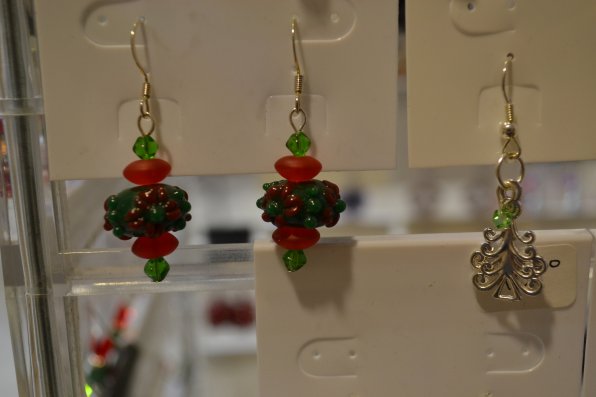 Festive earrings.