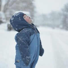 Snow isn’t always cute, but this kid sure is