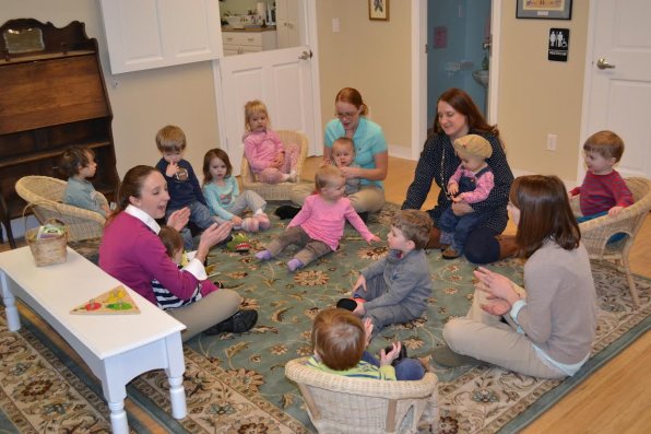 Circle time is one of the best parts of the day at the Tot Spot. It is where the students and teachers sing songs, read books and invite new friends to join along.
