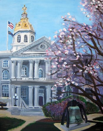 The state house as painted by Jemi Broussard.