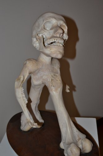 Dead Salesman (human, cow and deer bones, dental acrylic.)