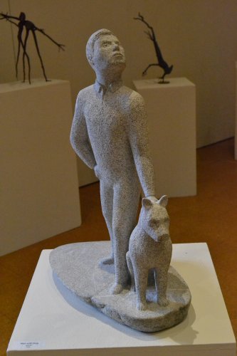 Man with Dog (granite.)