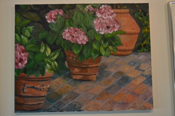 Flowers in Florence (Oil), Nancy Alibrandi.