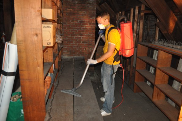 <strong>Capitol Center for the Arts</strong></p><p>Andrew Mattiace is seen during filming of the upcoming sequel to Ghostbusters. Or vacuuming up some thousand year old dust in the attic.