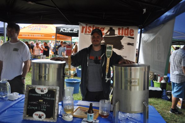 Adam Stein of Rising Tide brewery in Portland, Maine, at the Brewfest held at the event.