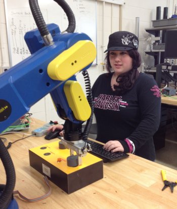 Concord High graduate Morgan McKenzie is studying Robotics and Automation Engineering Technology at NHTI.