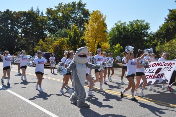 Of course there was a shark with feet carrying pom-poms marching with the Concord dance team (or cheerleaders. We couldn’t be sure) Why wouldn’t there be?
