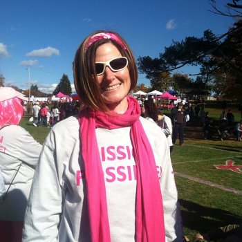 <strong>Kim Cote of Mission Possible</strong></p><p>“This past July, when my friend Betsy told me she was diagnosed with breast cancer, I found myself lost for words. I thought to myself, not another one, not Betsy. And she was amazingly upbeat and ready for the fight, but the thing she was most concerned about was letting her secret out to everyone before ‘she’ was ready to; she was going to go through chemo and knew she was going to lose her hair. This is where the services I had learned about through Making Strides Against Breast Cancer and the American Cancer Society could help her, and I finally knew just what to say to her. I could tell her about the American Cancer Society’s Free Wig Program and the Look Better Feel Better program.  I knew just how to assuage her insecurities because of the amazing services available at no cost to her, because of what we do, what I do, as part of Making Strides every October. This is why I walk.”