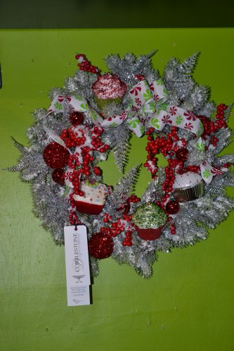 A wreath made of cupcakes? Now we’ve seen it all.