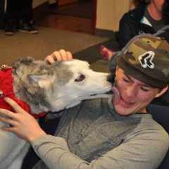 SPCA animals gave NHTI students a study break and licked some faces