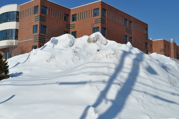 2. If we told you this snowbank was high, that would be true. But what if we told you what we just told you was also a clue? Class is in session, dude.