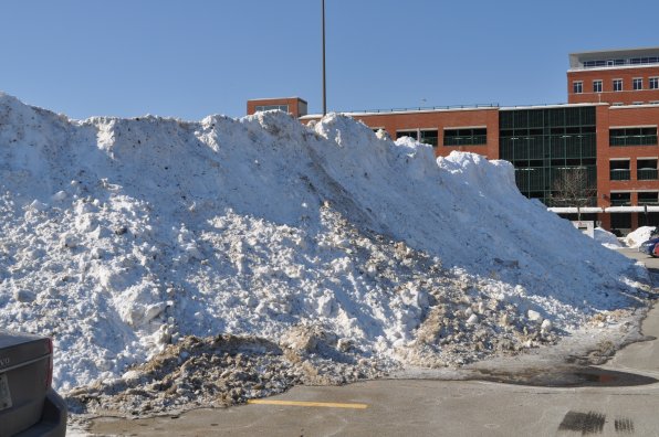 3. This snowbank is so high we actually saw children sledding down it a few weeks ago. Just another place where old man winter Storrs his excess snow.