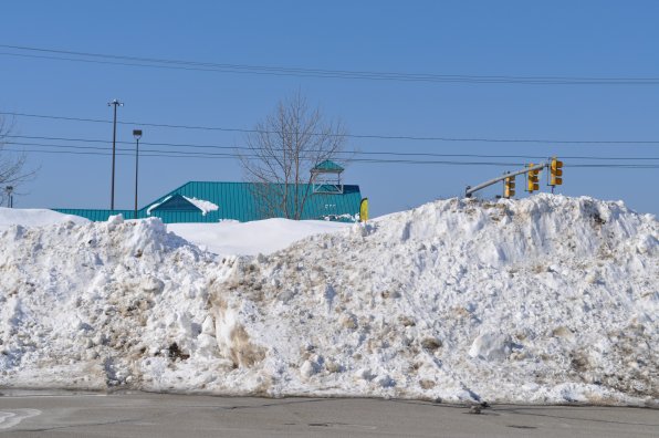 4. We have to assume this snowbank was erected to support those stoplights. Or maybe it’s just for five guys to build a sweet fort in.