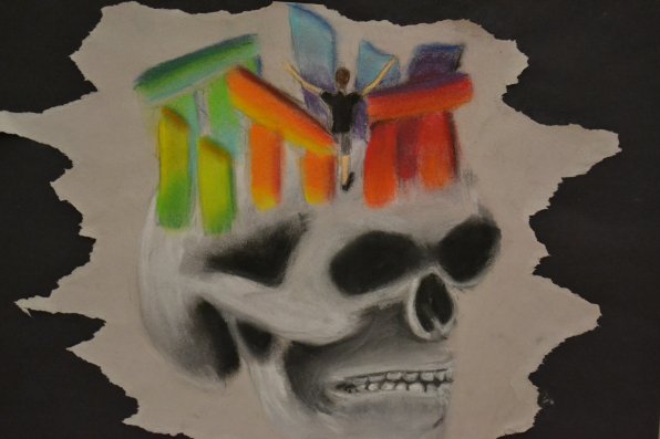 Realistic Skull, Rachel Lewis (grade 8).