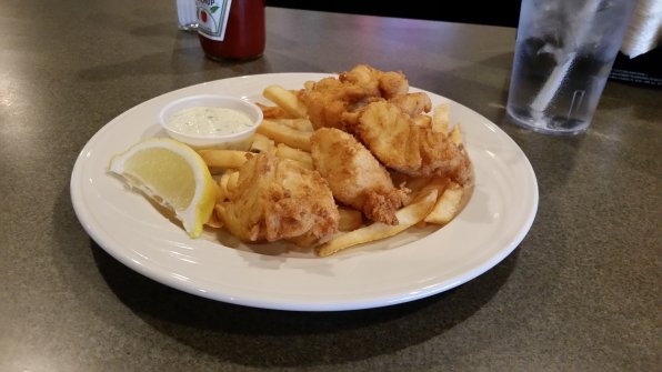 Barous’ Family Restaurant features some Cat ’n Fiddle classics, like these fish and chips. Thankfully, these were made fresh for us and weren’t leftovers from the previous restaurant.