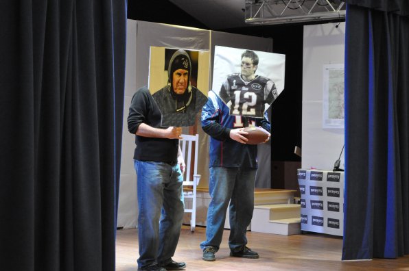 Deflategate lived on in this performance featuring Tom Brady and Bill Belichick, starring John Leahey and Tim Newell.